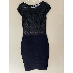 JS Collections Black‎ Cocktail Dress Size 6
